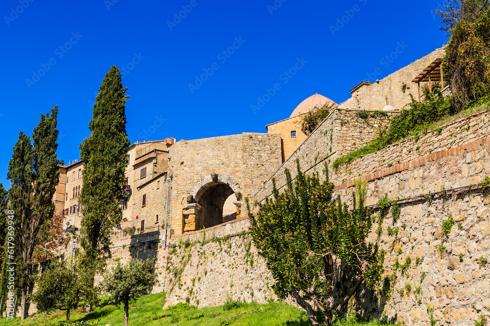 Volterra, Italy. Ancient fortifications, originally built by the Etruscans, later reconstructed by the Romans