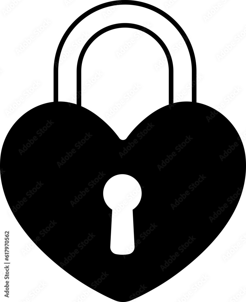 Locker Heart Icon Elements Glyph Semi Solid Style Locker Heart Icon Elements Glyph Semi Solid Style