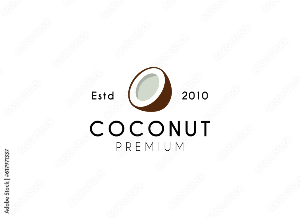Creative modern coconut logo design template. Coconut Label Logo Design Creative modern coconut logo design template. Coconut Label Logo Design