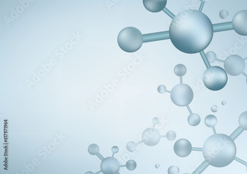 vector illustration of molecule background banner