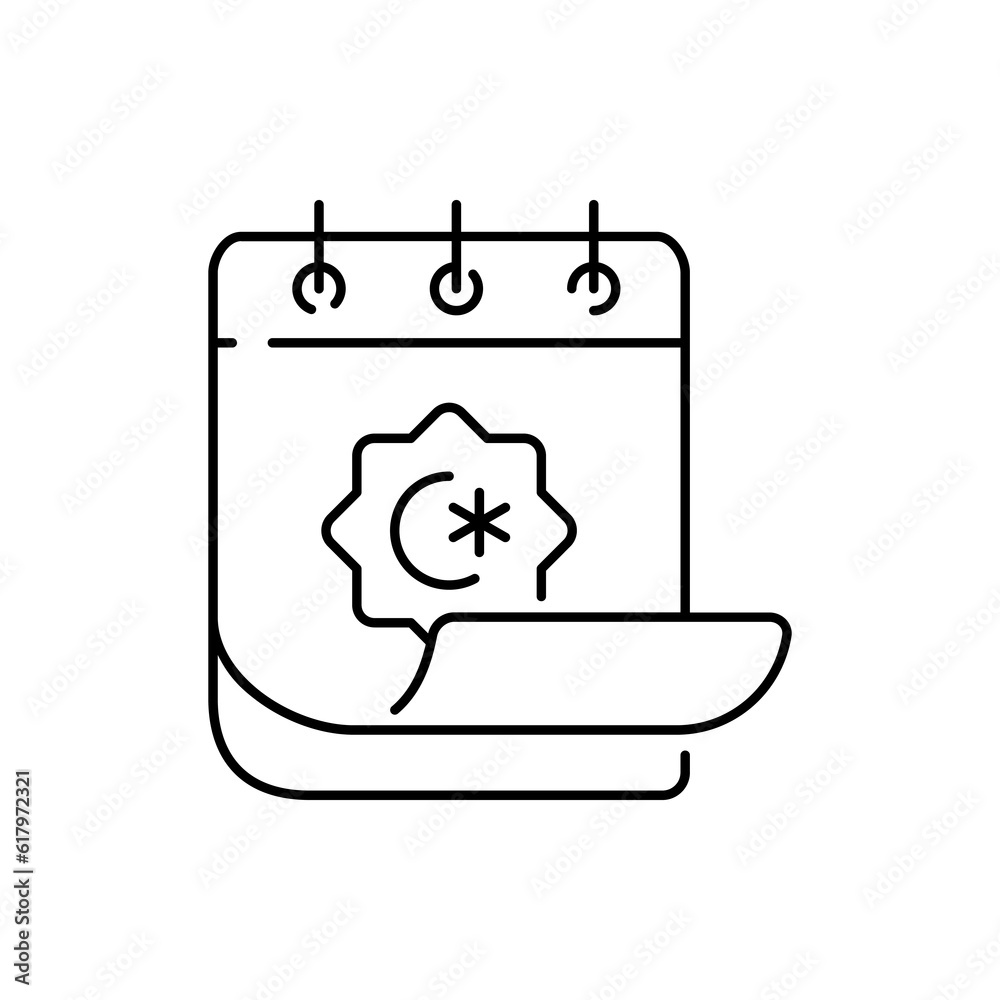 Flat calendar Icon. Calendar on the wall. Vector illustration. isolated on white background. ramadan icon Flat calendar Icon. Calendar on the wall. Vector illustration. isolated on white background. ramadan icon