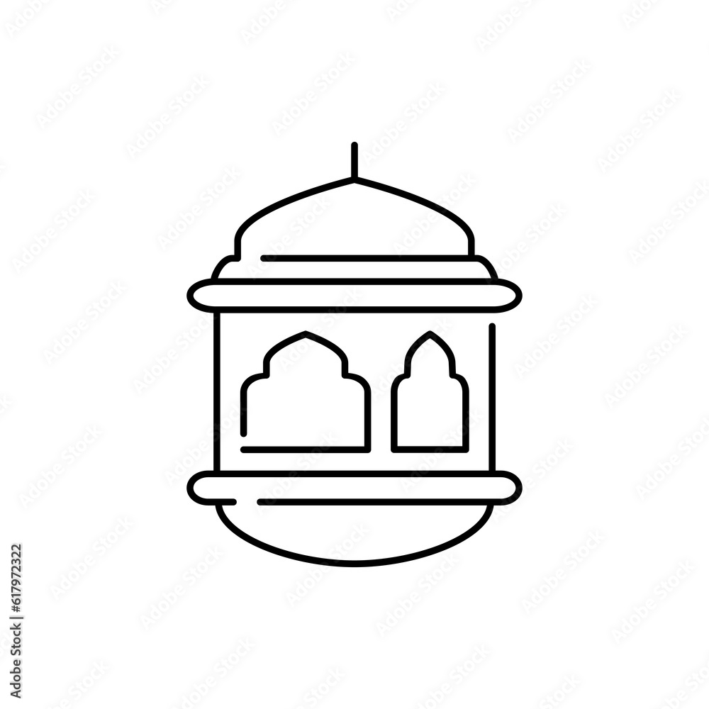 Oriental paper lantern line icon. linear style sign for mobile concept and web design. ramadan lantern outline vector icon. Symbol, logo illustration. Vector graphics Oriental paper lantern line icon. linear style sign for mobile concept and web design. ramadan lantern outline vector icon. Symbol, logo illustration. Vector graphics
