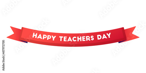 Vector happy teachers day lettering theme