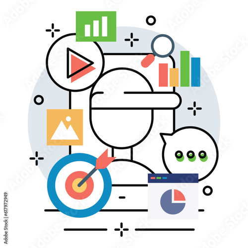 Illustration of Influencer design. Business promotion design