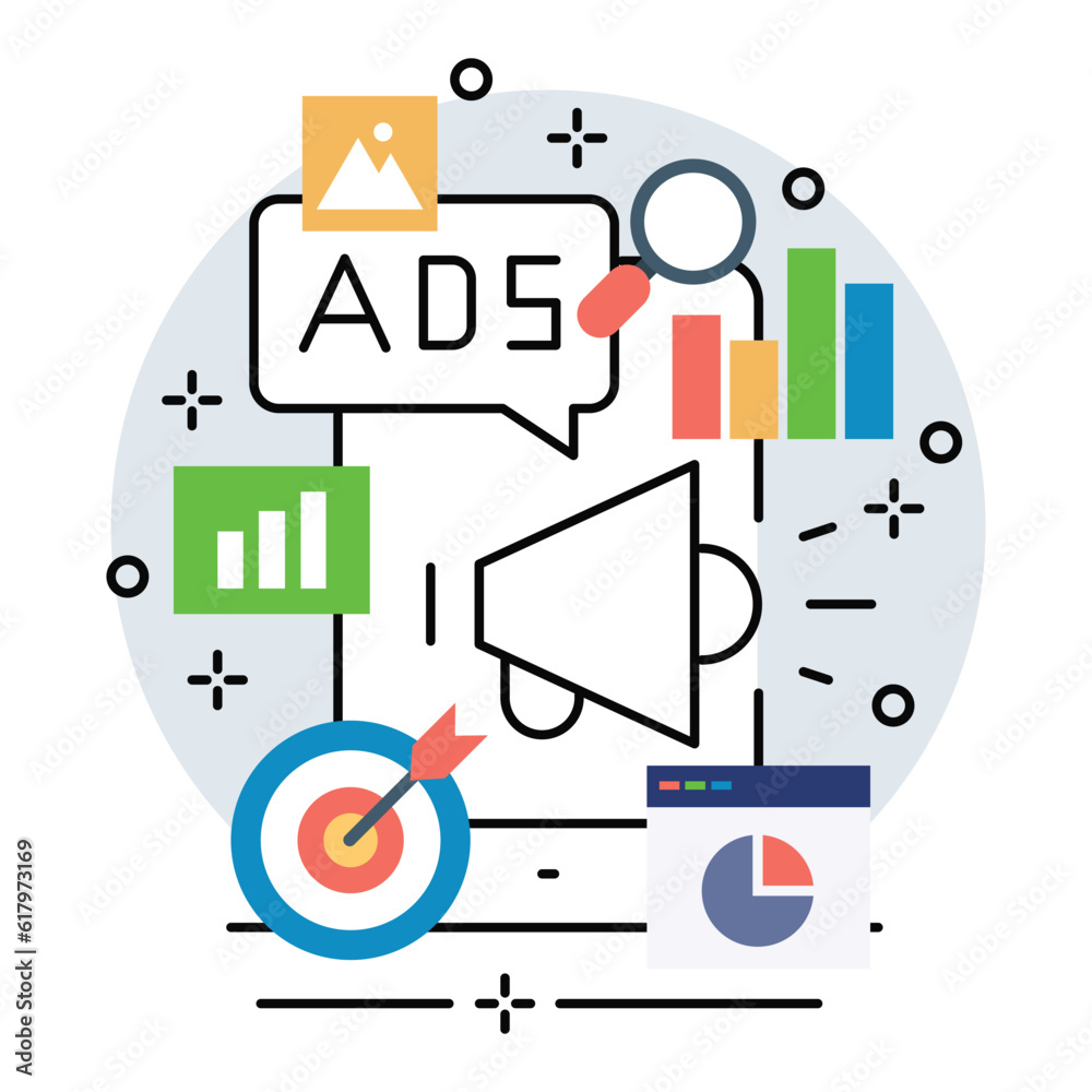 Illustration of business mobile ads design. Vector design Illustration of business mobile ads design. Vector design