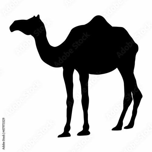 CAMEL SILHOUETTE IN BLACK COLOR  SINGLE HUMPED DROMEDARY