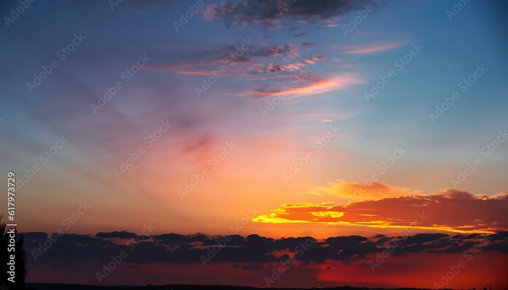 Naklejka premium sunset over the ocean