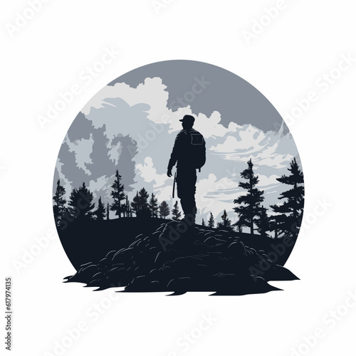 veterans tombs rememberance silhouette illustratio vector illustration