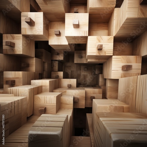 wooden block and business growth concept © fitpinkcat84