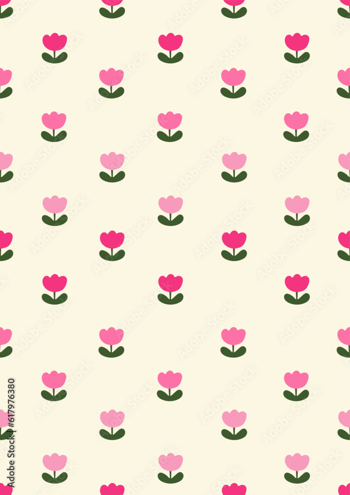 Seamless pattern with tulip flowers background.Eps 10 vector. Seamless pattern with tulip flowers background.Eps 10 vector.