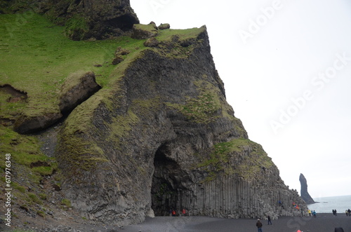 Icelandic Black Sand Beach Rock Formation