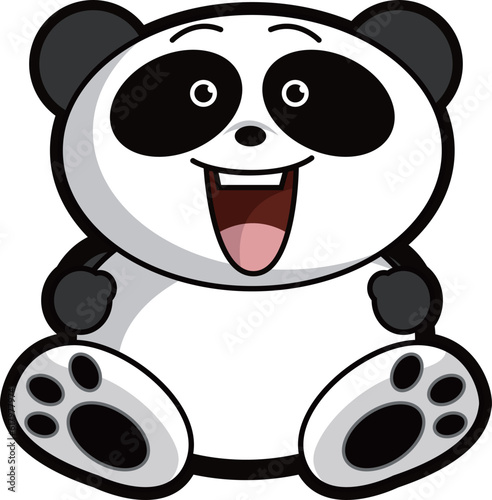 Panda, China's representative animal, is made into a sedentary smiling character