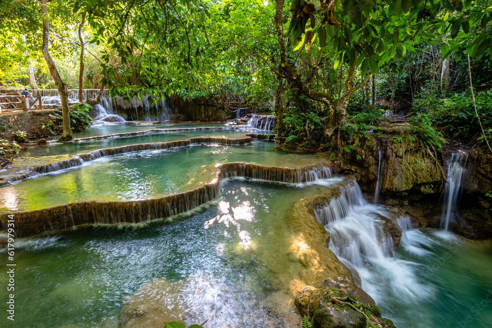 turquoise stream flowing down the river turquoise stream flowing down the river