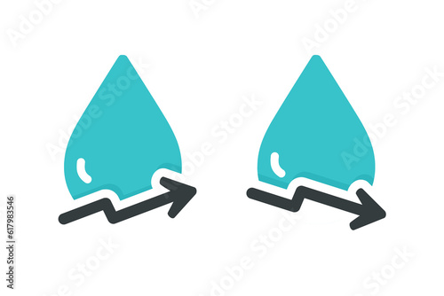 Low water icon. Vector illustration