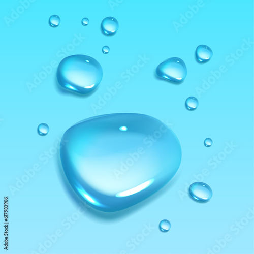 Transparent water bubbles. transparent isolated realistic design elements. can be used with any background