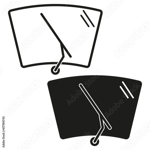Car windscreen wiper icon. Vector illustration. stock image.