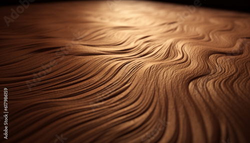 Rippled sand dunes create abstract beauty in arid Africa generated by AI
