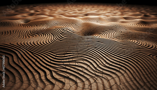 Abstract beauty in nature rippled sand dunes curve in Africa generated by AI