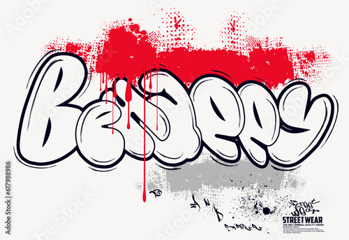Be happy graffiti inspirational quote,graffiti with spray splash, Urban street art graffiti, Hand drawn graffiti style lettering for posters, t shirt prints