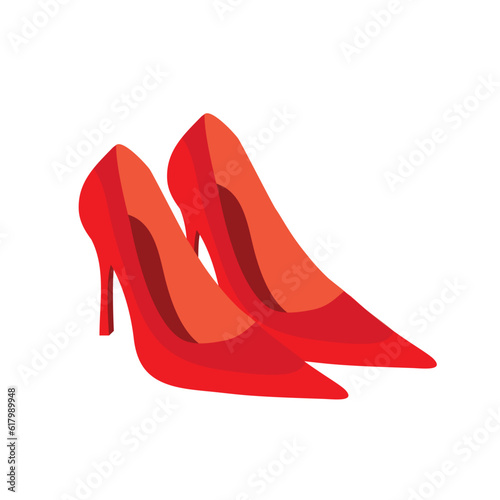 Elegant high heel woman shoes isolated, fashion and style concept