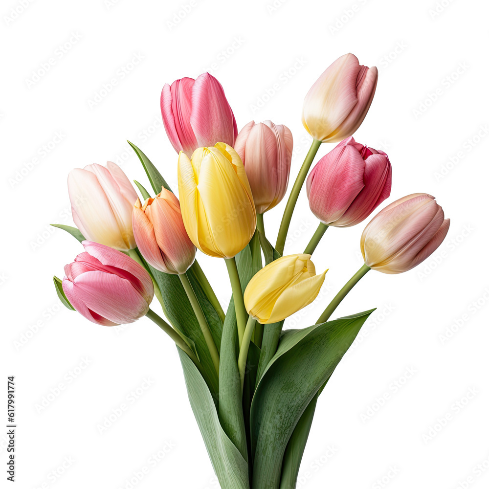 Colorful tulip flower plant arrangements transparent Colorful tulip flower plant arrangements transparent