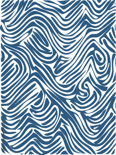 Abstract Seamless Zebra Wavy Lines Pattern Background