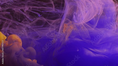 colorful abstract smoke liquid fluids in slow motion