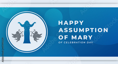 Assumption of Mary Celebration Vector Design Illustration for Background, Poster, Banner, Advertising, Greeting Card