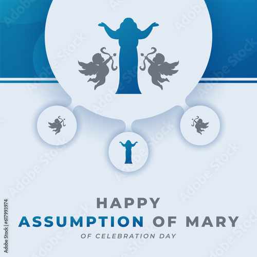 Assumption of Mary Celebration Vector Design Illustration for Background, Poster, Banner, Advertising, Greeting Card