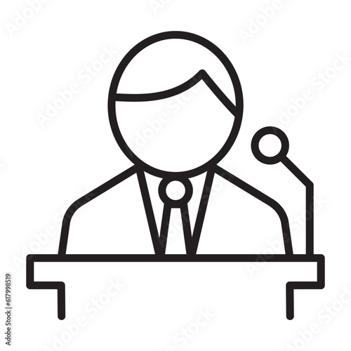 Memorial speech icon