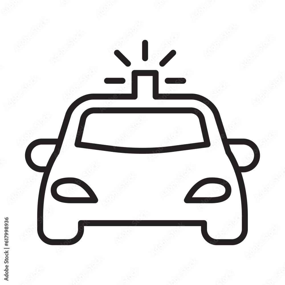 Obraz premium Police car icon