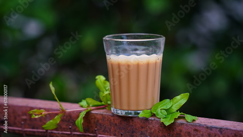 Fresh Milk Tea, Black tea Chai traditional beverage. Tea good in winter for immunity boosting. The Time of Tea Break.