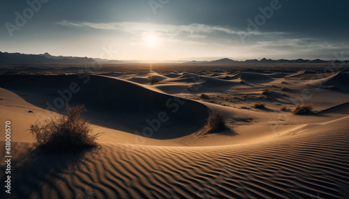 Solitude in the Majestic Wilderness A Tranquil Sand Dune Adventure generated by AI