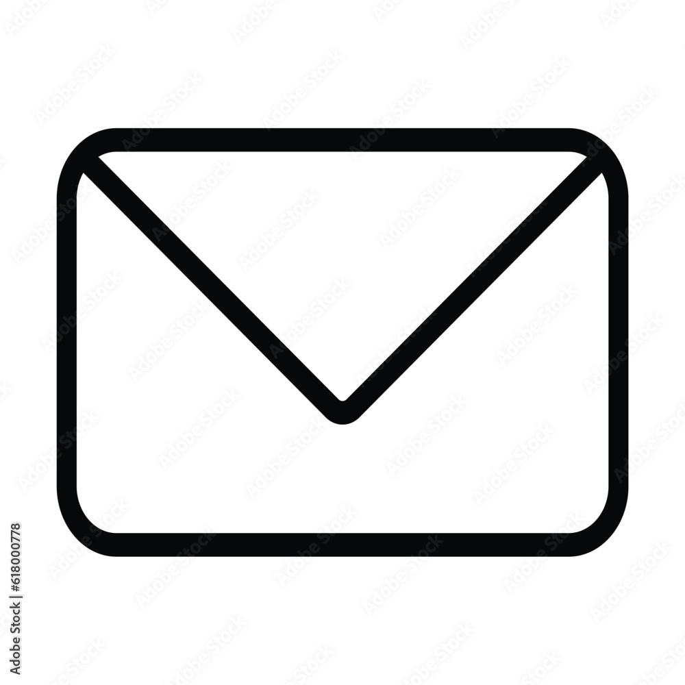 Envelope email icon flat stlye vector illustration communication symbol Envelope email icon flat stlye vector illustration communication symbol