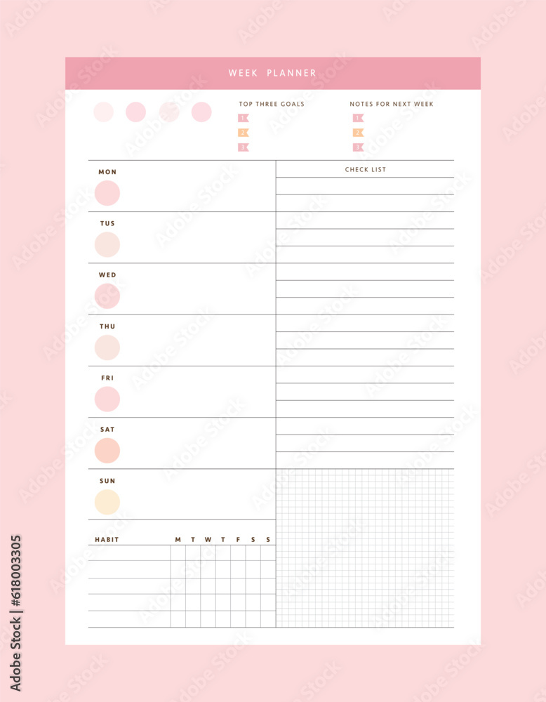 Today Weekly Monthly Planner. (Peach) Today Weekly Monthly Planner. (Peach)