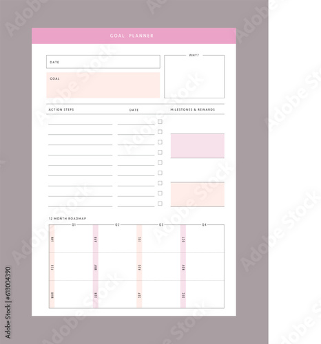 Today Weekly Monthly Planner. (Peach Pink) 