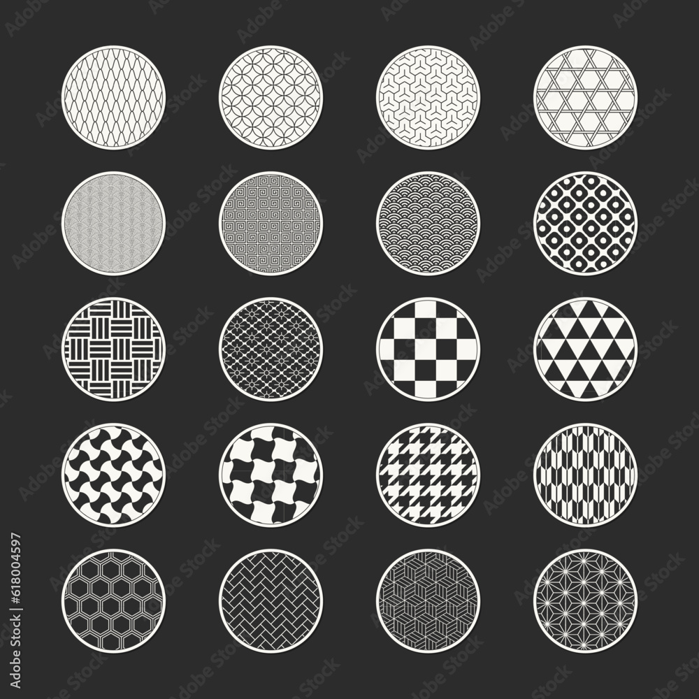 和柄ステッカーアイコン（丸）