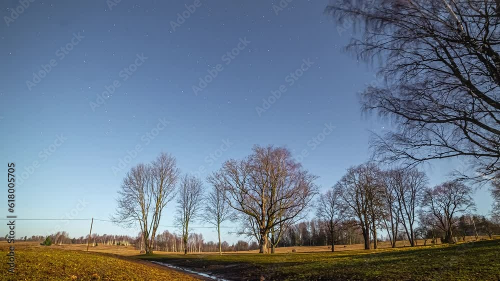 Time lapse shot over a hilly landscape with trees and pasture. Time lapse shot over a hilly landscape with trees and pasture.
