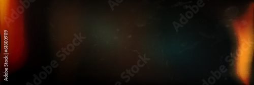 Old photo film texture with dust and flare light. Overlay effect of vintage photography filter with speckles and flash refraction effect on black background, vector realistic illustration set