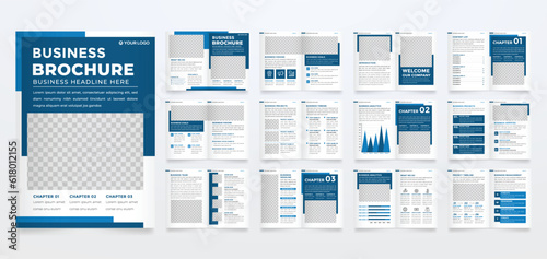 brochure template with modern concept and minimalist layout use for annual report company profile and corporate proposal