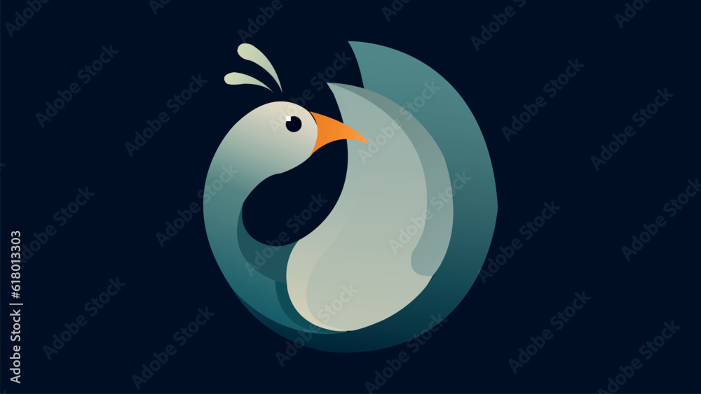 Dazzling Plumage: A Vector Peacock Illustration Dazzling Plumage: A Vector Peacock Illustration