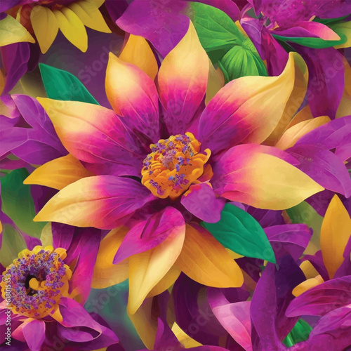 abstract flower pattern design for element illustration