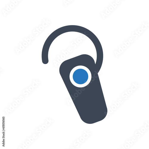 Handsfree bluetooth wireless headset vector icon