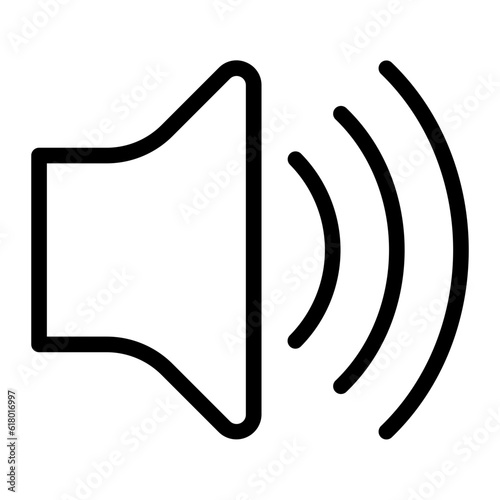 loud speaker line icon