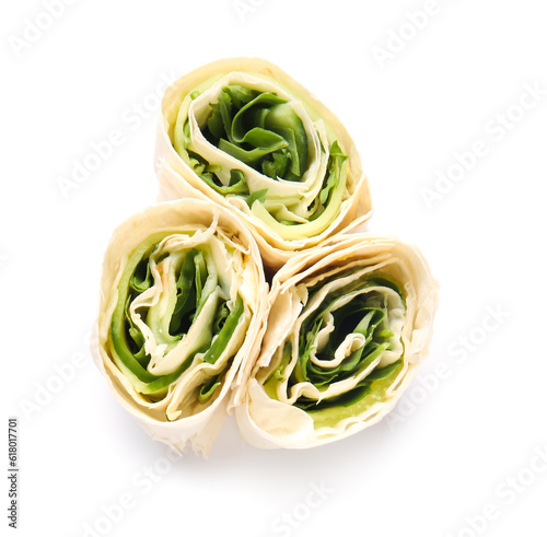 Tasty lavash rolls with veg...