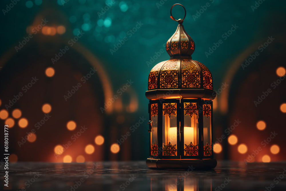 Plain background of the lantern lights up with the word Eid Mubarak, Detail accuracy, macro lens, clarity and high quality Plain background of the lantern lights up with the word Eid Mubarak, Detail accuracy, macro lens, clarity and high quality
