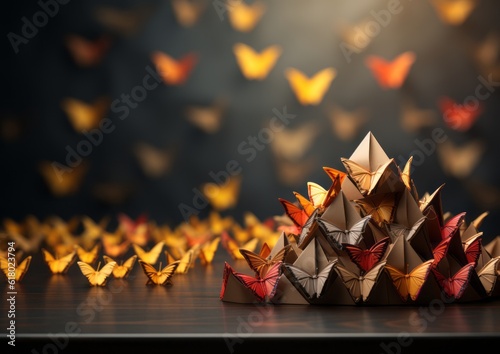 butterfies origami, AI generative