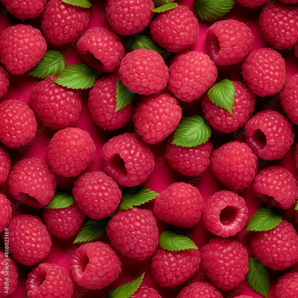 Top View of raspberry tomato pattern. Generative AI. Top View of raspberry tomato pattern. Generative AI.