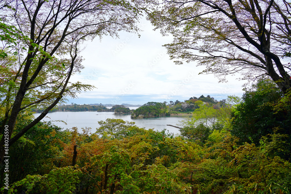 Beautiful scenery of Matsushima Bay in Miyagi Prefecture, Japan.
