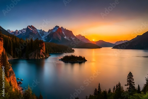 sunrise over the lake © SAJAWAL JUTT